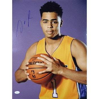 D'Angelo Russell Los Angeles Lakers Signed 16x20 Matte Photo JSA Authenticated