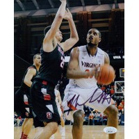 Mike Scott Virginia Cavaliers Signed 8x10 Matte Photo JSA Authenticated