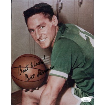 Bill Sharman Boston Celtics Signed 8x10 Glossy Photo JSA Authenticated