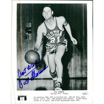 Bill Sharman Boston Celtics Signed 8x10 Glossy Photo JSA Authenticated