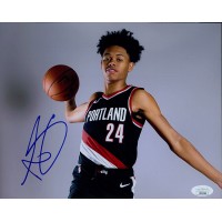 Anfernee Simons Portland Trail Blazers Signed 8x10 Matte Photo JSA Authenticated