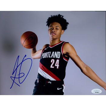 Anfernee Simons Portland Trail Blazers Signed 8x10 Matte Photo JSA Authenticated