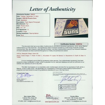 Phoenix Suns 2008-09 Team Signed 12x18 Glossy Photo by 12 JSA Authenticated