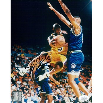Sedale Threatt Los Angles Lakers Signed 8x10 Glossy Photo JSA Authenticated