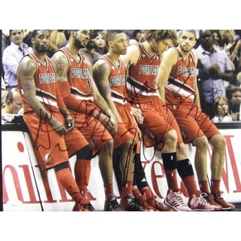 Portland Trail Blazers Team Signed 11x14 Glossy Photo JSA Authen Damian Lillard