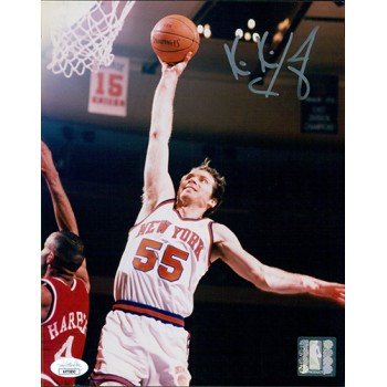 Kiki Vandeweghe New York Knicks Signed 8x10 Glossy Photo JSA Authenticated