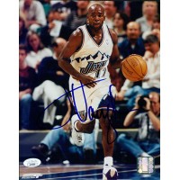 Jacque Vaughn Utah Jazz Signed 8x10 Glossy Photo JSA Authenticated