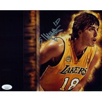 Sasha Vujacic Los Angeles Lakers Signed 8x10 Glossy Photo JSA Authenticated