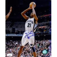 Hakim Warrick Memphis Grizzlies Signed 8x10 Glossy Photo JSA Authenticated