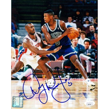 Doug West Minnesota Timberwolves Signed 8x10 Glossy Photo JSA Authenticated