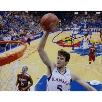 Jeff Withey Kansas Jayhawks Signed 8x10 Glossy Photo JSA Authenticated