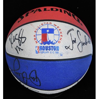 All Star 3-Point Shootout 1989 Participants Signed LE Basketball JSA Authentic