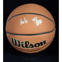 UCLA Bruins Tyger Campbell Johnny Juzang Signed Wilson NCAA Basketball JSA Auth