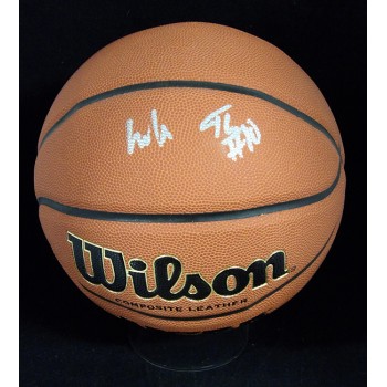 UCLA Bruins Tyger Campbell Johnny Juzang Signed Wilson NCAA Basketball JSA Auth