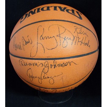 Boston Celtics 1985-86 Team Signed Official Game Basketball UDA Authenticated