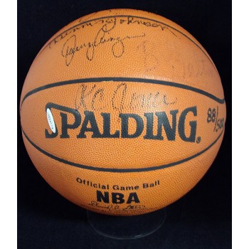 Boston Celtics 1985-86 Team Signed Official Game Basketball UDA Authenticated