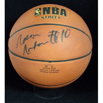 Norm Nixon Signed Spalding Street Basketball JSA Authenticated Scuffing Damage