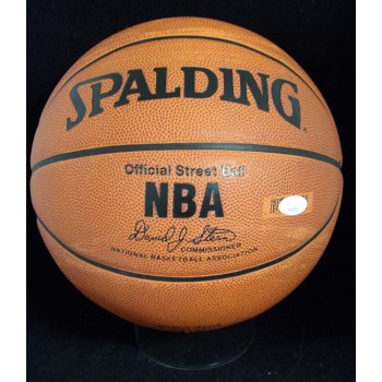 Norm Nixon Signed Spalding Street Basketball JSA Authenticated Scuffing Damage