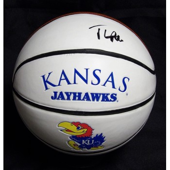 Thomas Robinson Kansas Jayhawks Signed White Panel Basketball JSA Authenticated