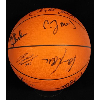 Portland Trail Blazers 1986-87 Team Signed Basketball Beckett Authenticated BAS