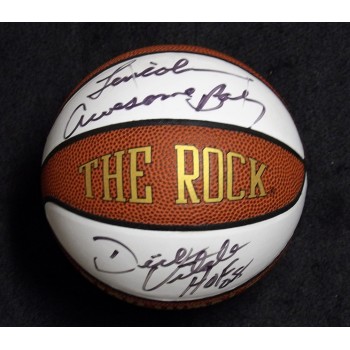 Dick Vitale Signed The Rock Awesome Baby Mini 5" Basketball JSA Authenticated