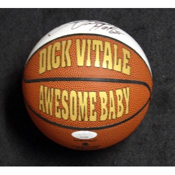 Dick Vitale Signed The Rock Awesome Baby Mini 5" Basketball JSA Authenticated