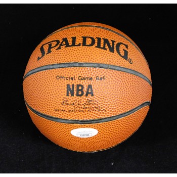 John Wallace Signed Mini Spalding 5" NBA Basketball JSA Authenticated