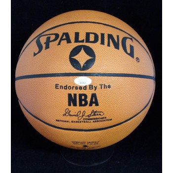 Jerry West Signed Spalding Leather Indoor Basketball JSA Authenticated