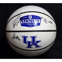 Kentucky Wildcats Skal Labissiere Alex Poythress Signed Basketball JSA Authentic