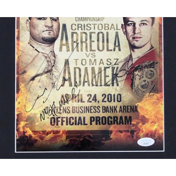 Tomasz Adamek Chris Arreola Signed Matted Program and Ticket JSA Authenticated