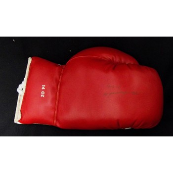 Muhammad Ali Boxer Signed Red Boxing Glove PSA Authenticated