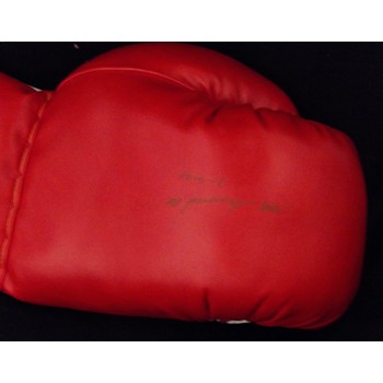 Muhammad Ali Boxer Signed Red Boxing Glove PSA Authenticated