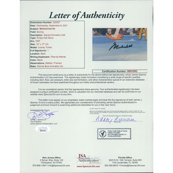 Muhammad Ali Signed Warner Brothers Empty That Glove Animation Cel LE /650 JSA