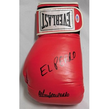 Alfredo El Perro Angulo Boxer Signed Red Everlast Boxing Glove PSA Authenticated