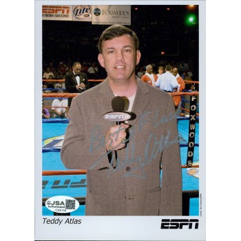 Teddy Atlas Boxer Commentator Signed 5x7 Matte Photo JSA Authenticated