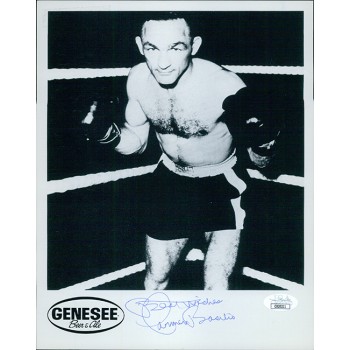 Carmen Basilio Boxer Signed 8x10 Glossy Photo JSA Authenticated Kinks