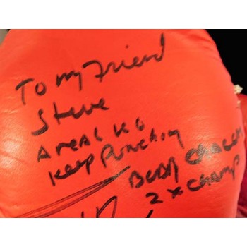Boxers Chacon, Adair, Ortiz, Valdez Signed Boxing Glove JSA Authenticated
