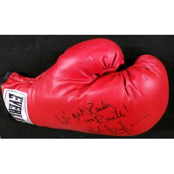 Michael Buffer Announcer Signed Red Everlast Boxing Glove JSA Authenticated DMG