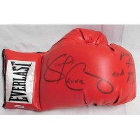 George Chuvalo Boxer Signed Red Everlast Boxing Glove PSA Authenticated