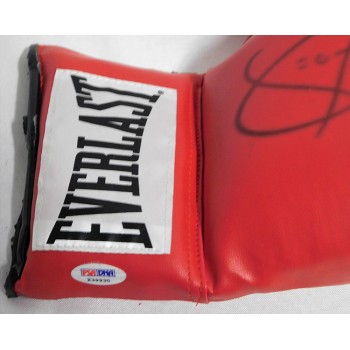 George Chuvalo Boxer Signed Red Everlast Boxing Glove PSA Authenticated
