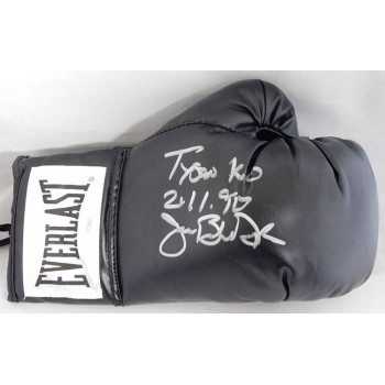 James Buster Douglas Boxer Signed Black Everlast Boxing Glove JSA Authenticated