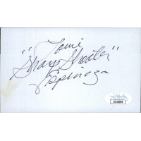 Louie Espinoza Boxer Signed 3x5 Index Card JSA Authenticated