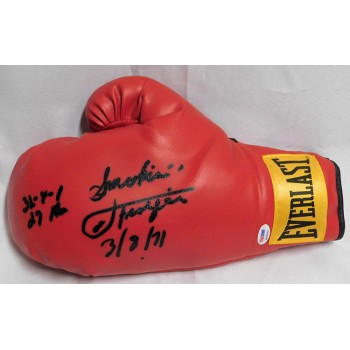 Joe Frazier Smokin Boxer Signed Red Everlast Boxing Glove PSA Authenticated