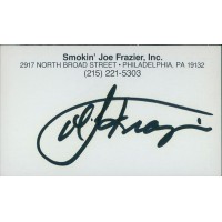 Joe Frazier Boxer Signed 2x3.5 Business Card JSA Authenticated Joe Frazier Boxer Signed 2x3.5 Business Card JSA Authenticated