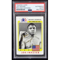 Joe Frazier Signed 1983 Greatest Olympians Card #98 PSA Authenticated