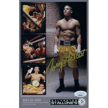 Joey Gilbert Boxer Signed 5.5x8.5 Cardstock Promo Photo JSA Authenticated