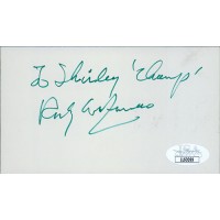 Rocky Graziano Boxer Signed 3x5 Index Card JSA Authenticated