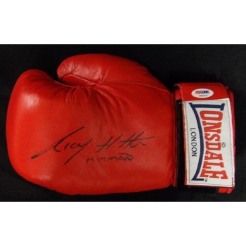 Ricky Hitman Hatton Boxer Signed Red Boxing Glove PSA Authenticated No Card