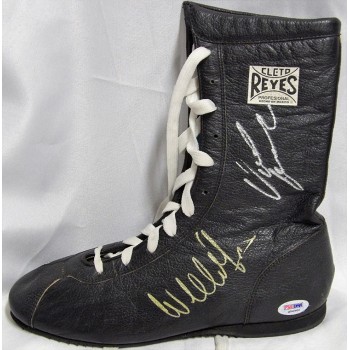 Vitali and Wladimir Klitschko Signed Black Reyes Boxing Shoe PSA Authenticated