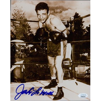 Jake LaMotta Raging Bull Boxing Signed 8x10 Glossy Photo JSA Authenticated